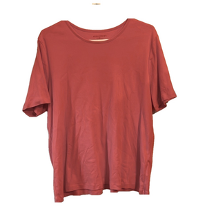 APPLESEED’S Women’s short sleeve 100% cotton XL Pink/salmon top